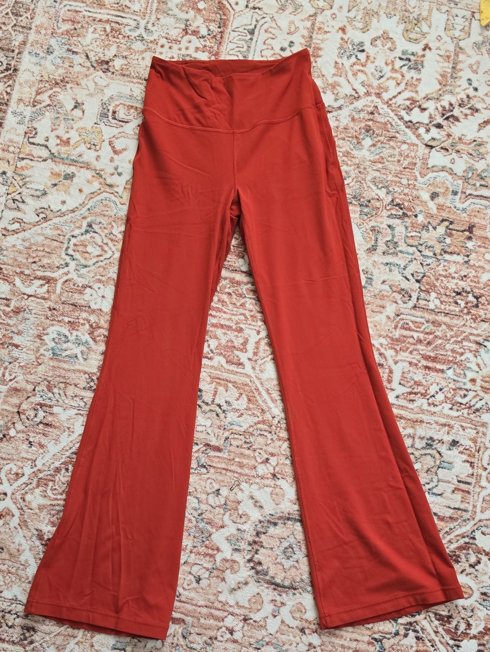 lululemon athletica High-Waist Flare Leggings in Rust Orange Size 8